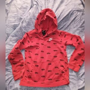 Nike Kids Red Logo Hoodie